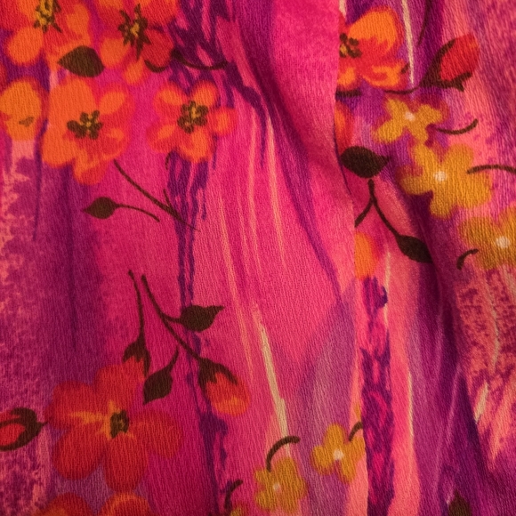 Vintage Fashions By Myra Womens 60s 70s Tropical Print Maxi Hawaiian Dress - Picture 9 of 10